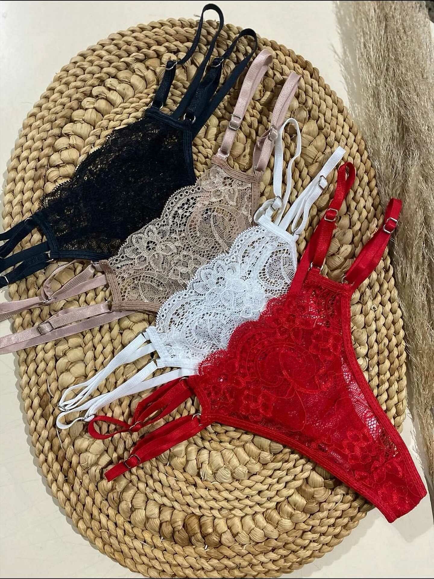 5001 COLA LESS REGULABLE ENCAJE DOBLE BRETEL DE 7mm PACK X 4